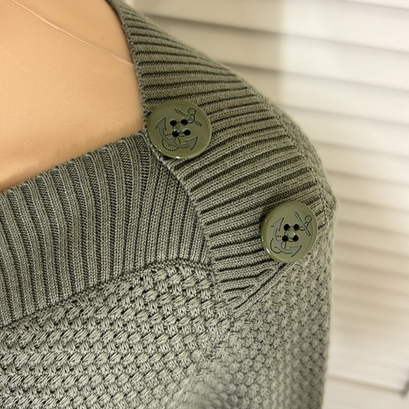 NWT Talbots Striped Boatneck Nautical Buttons Sweater 2X - Picture 5 of 12